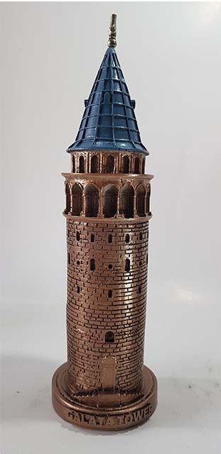Galata Kulesi Biblo 29cm Bronz 